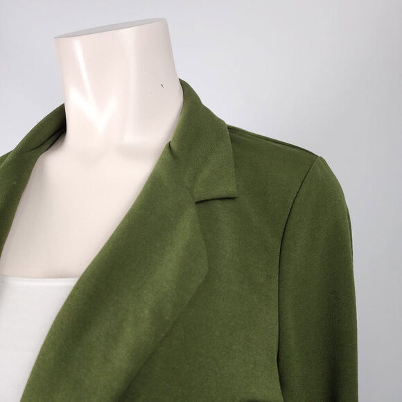 Andree Green Collared Open Blazer Jacket Size 1X - Picture 2 of 10